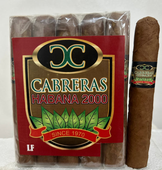 SALE!                              CABRERAS: ROBUSTO 52.5 - PACK OF 20 Habana 2,000.